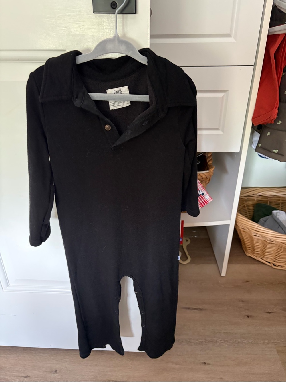 Play by Little Sleepies Black Baby Romper with Collar